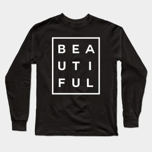 Beautiful Boxed (White) Long Sleeve T-Shirt